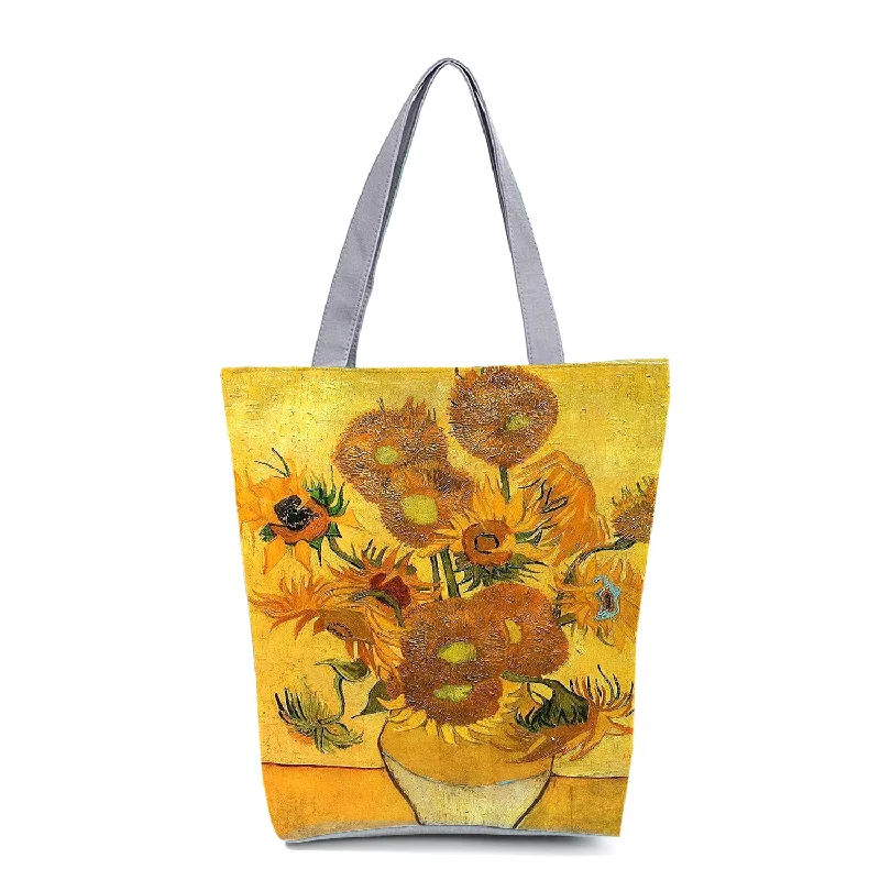 Inspired By You, Designed For You Van Gogh 1889 Sunflowers In Vase Art Tote Bag