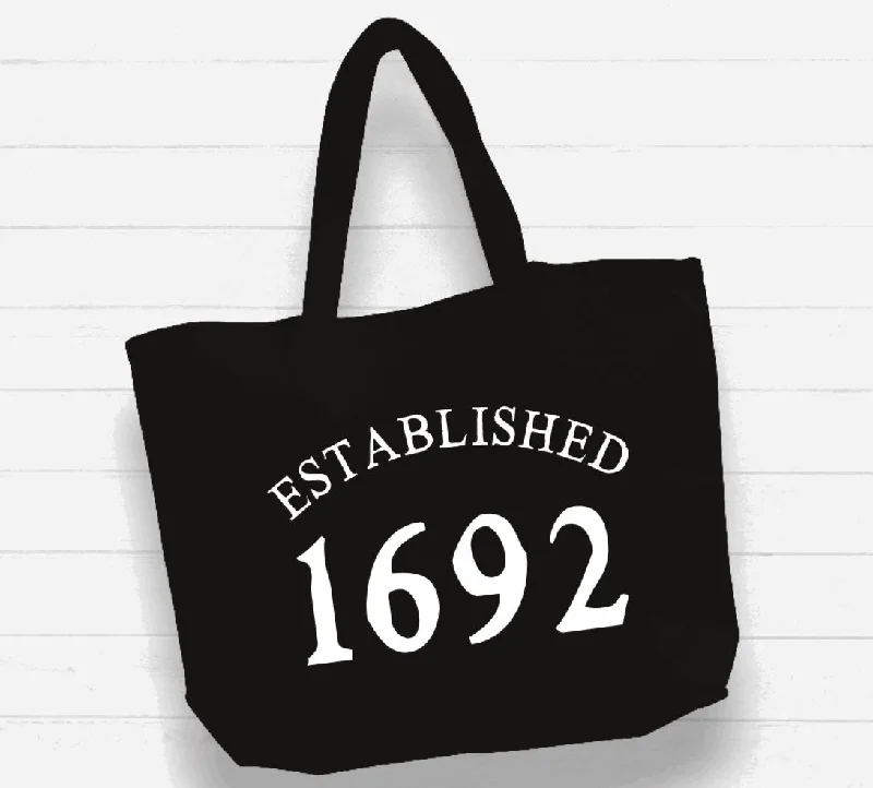 Trendy And Discounted Designer Handbags Beach Bag / XL Tote Bag - "established 1692" Trendy And Discounted Designer Handbags Beach Bag / XL Tote Bag - "established 1692"