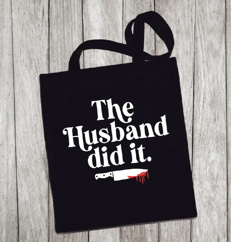 Bag For Modern Fashion Reusable Grocery Bag/Tote Bag - "the husband did it"