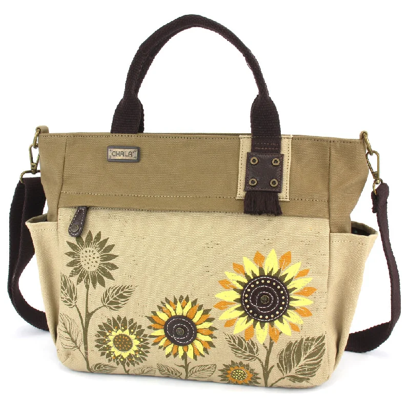 Valentine's Special Canvas Print Pocket Tote - Sunflower