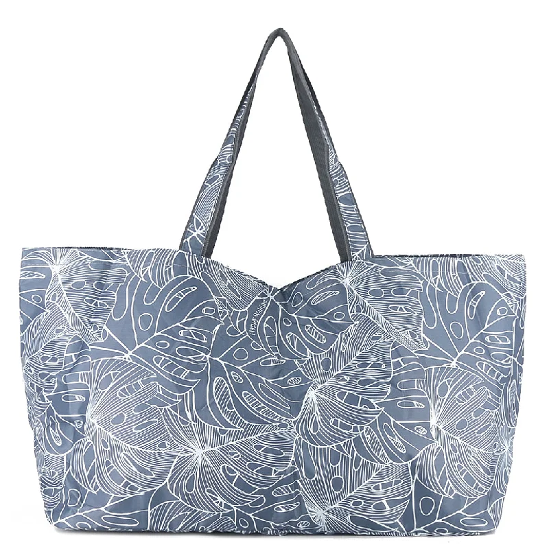 Stylish Bag For Women Carry-All Tote Monstera Lines Grey