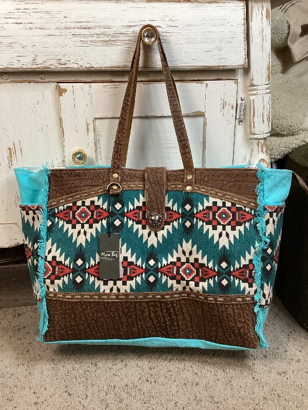 Inspired Bags For High-End Fashion Tribal Flare Turquoise Weekender Bag