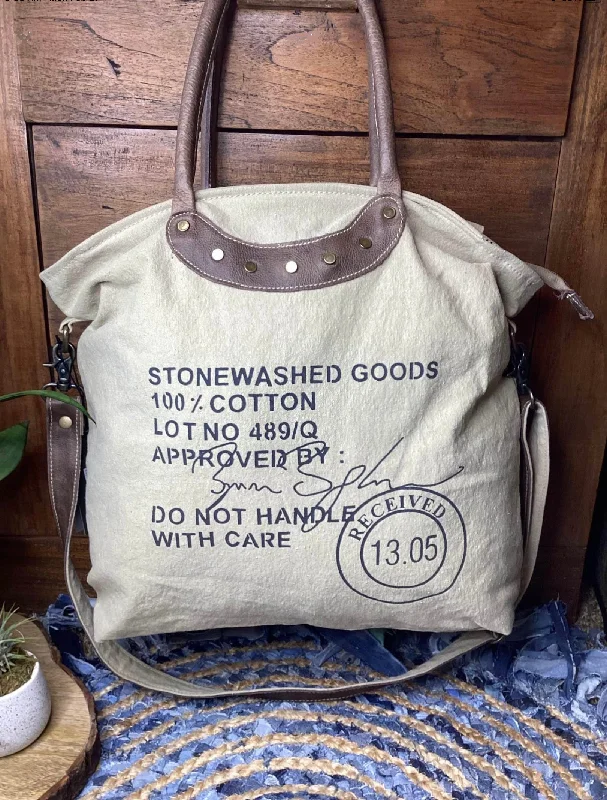 New Season Fashion Preview Sale Upcycled Canvas Tote Bag