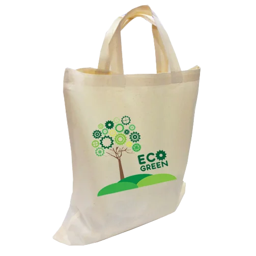Chic Style, Always In Vogue 100% Natural Cotton Totes Short Handles