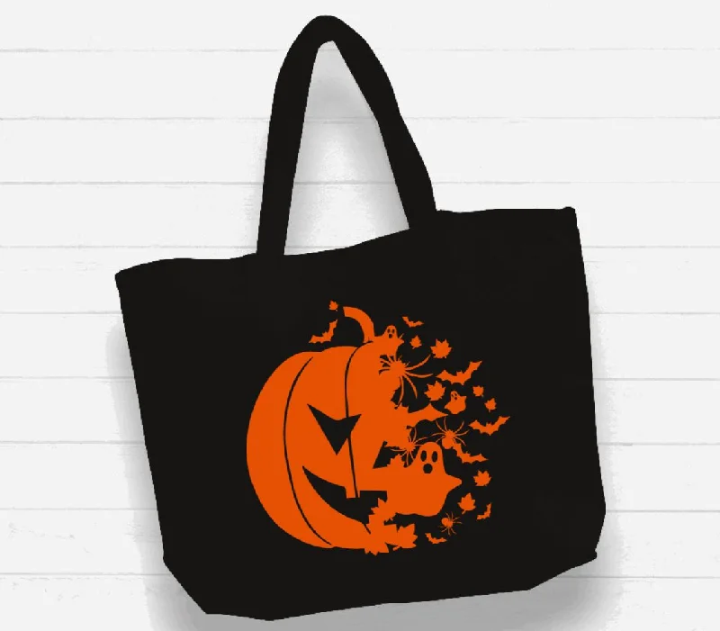 Eco-Friendly Bags With Promotions Beach Bag / XL Tote Bag - "halloween pumpkin"