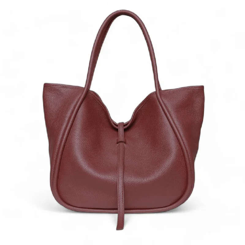 Browse Our Top Products Ellis Hobo Tote in Barolo Buffalo Cowhide