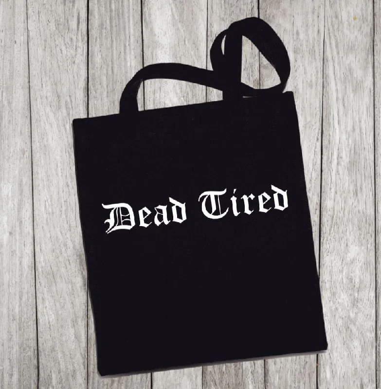 Minimalist Bags For Clean And Modern Aesthetics Reusable Grocery Bag/Tote Bag - "dead tired" Minimalist Bags For Clean And Modern Aesthetics Reusable Grocery Bag/Tote Bag - "dead tired"