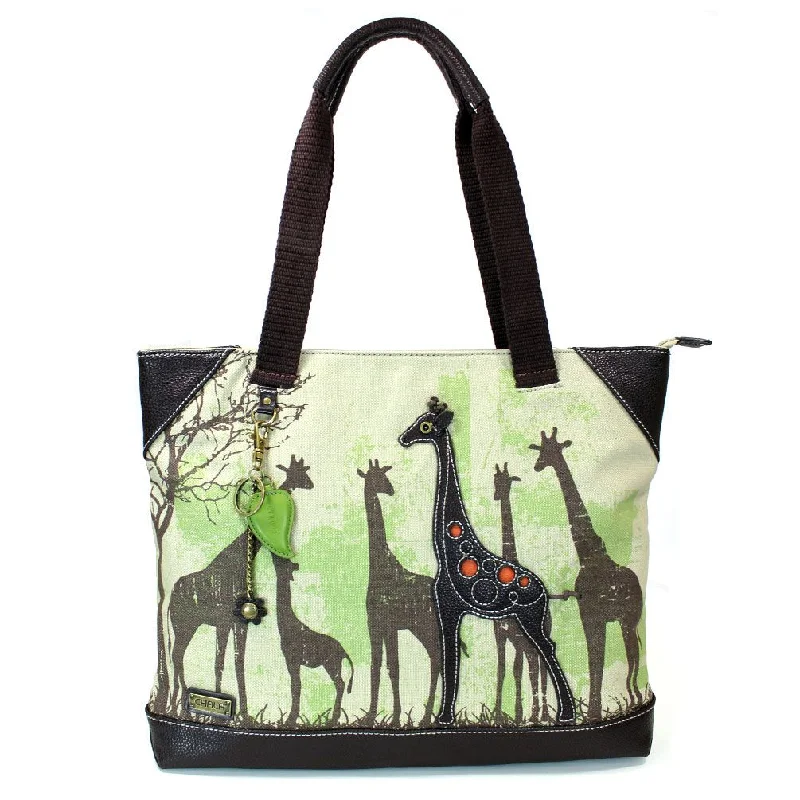 New Styles Just In Safari Canvas Tote - Giraffe