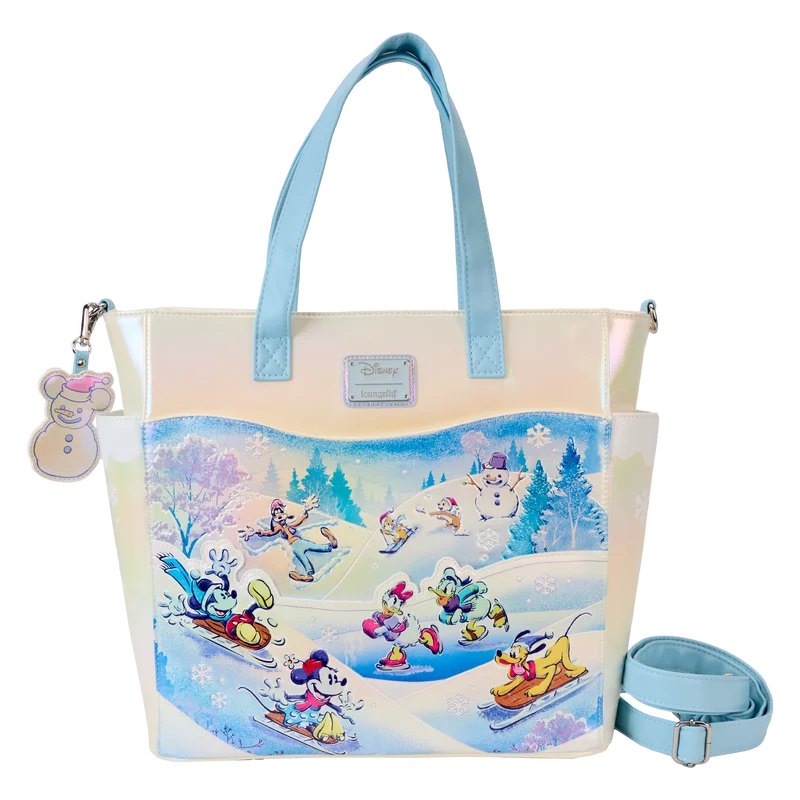 High-End Style Discounts Loungefly Disney Mickey & Friends Winter Wonderland Convertible Tote Bag High-End Style Discounts Loungefly Disney Mickey & Friends Winter Wonderland Convertible Tote Bag