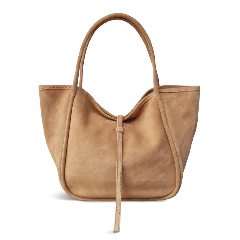 Urban Fashion Ellis Hobo Tote in Pane Italian Leather Backed Suede - Restocked!