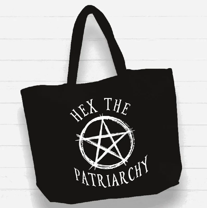 Flash Sale On Premium Bags Beach Bag / XL Tote Bag - "hex the patriarchy"