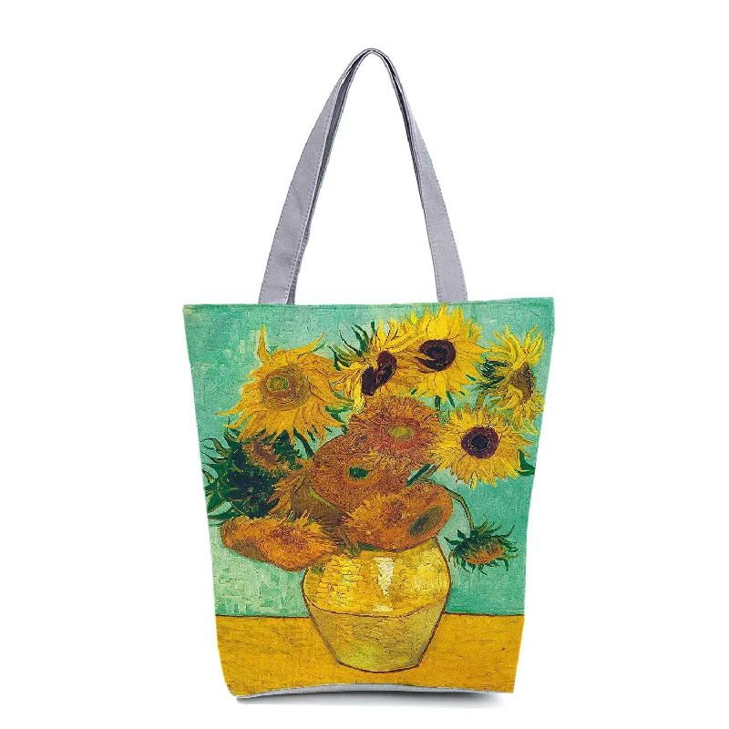 Seasonal Style Discounts Van Gogh 1888 Sunflowers In Vase Art Tote Bag