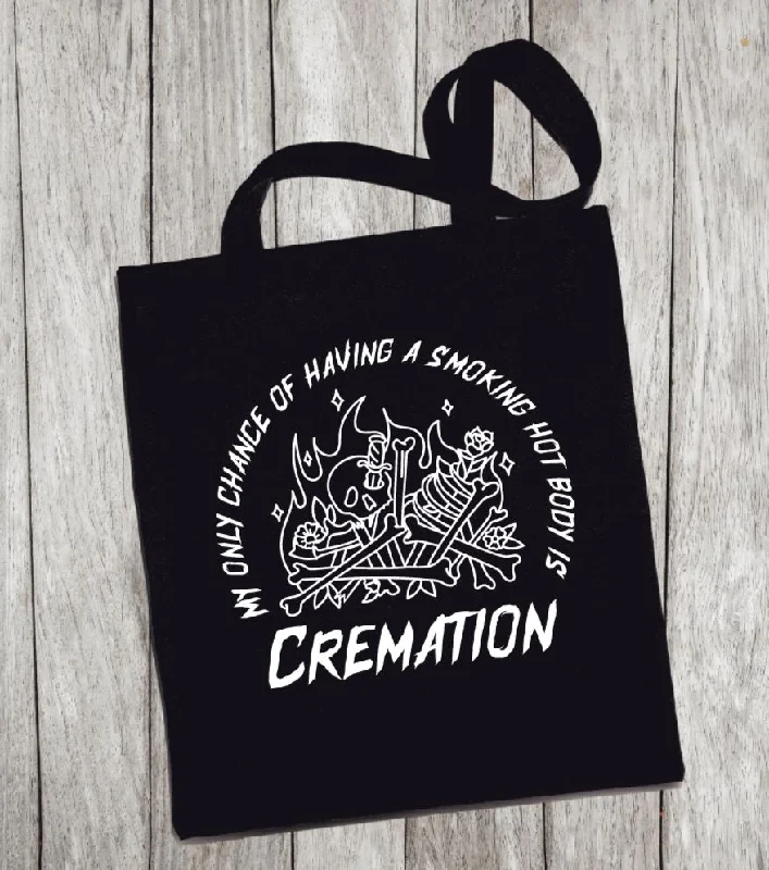 Bags With Seasonal Sales Reusable Grocery Bag/Tote Bag - "my only chance of having a smoking hot body is Cremation" Bags With Seasonal Sales Reusable Grocery Bag/Tote Bag - "my only chance of having a smoking hot body is Cremation"