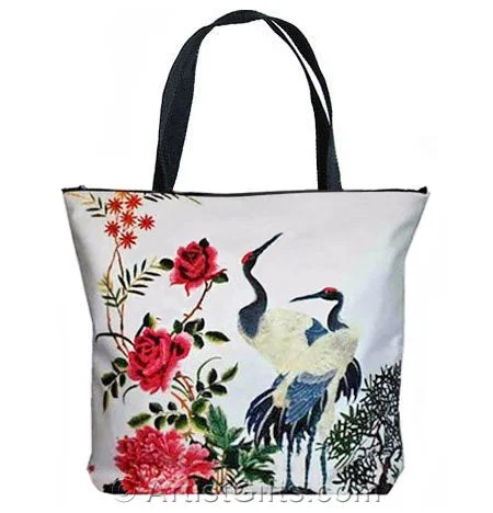 Massive Selection Sale Two Cranes Art Tote