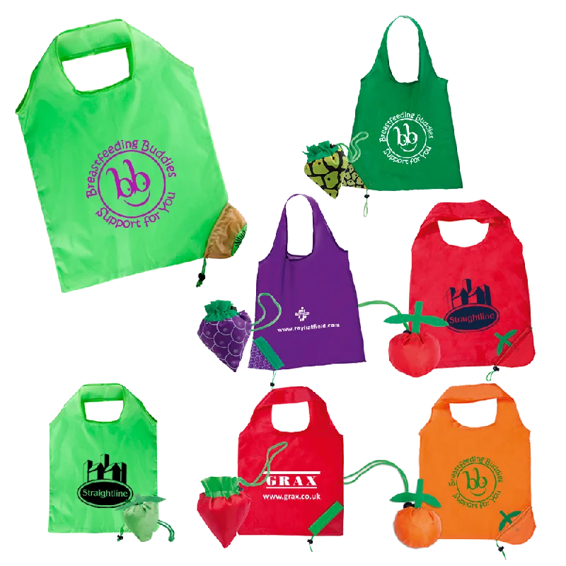 Valentine's Special Foldable Fruit Tote Bags