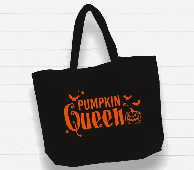 Tote Bag For Office Use Beach Bag / XL Tote Bag - "pumpkin queen"
