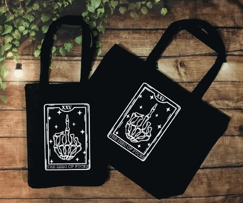 Modern Chic Discounts Beach Bag and Tote - The Zero of Fucks Tarot