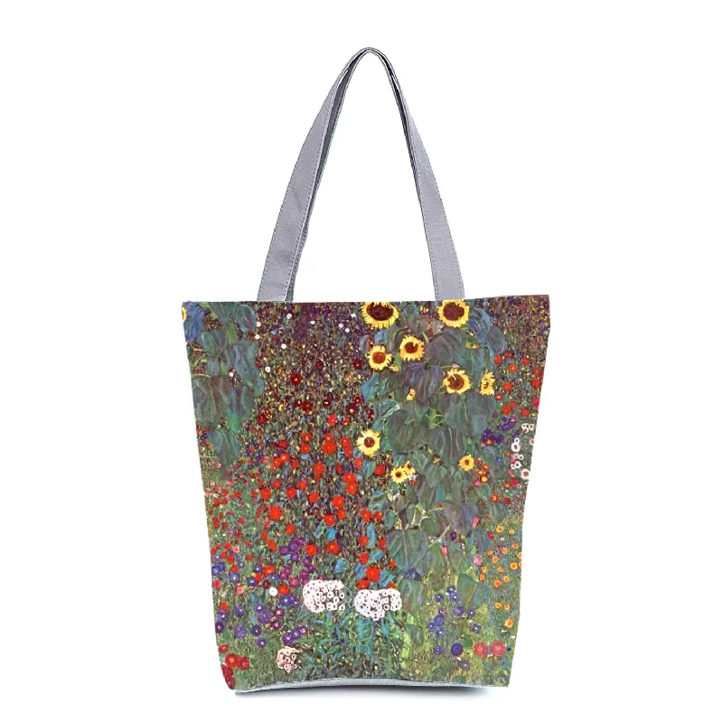Inspired Bags For Timeless Elegance Klimt Country Garden with Sunflowers Art Tote Bag
