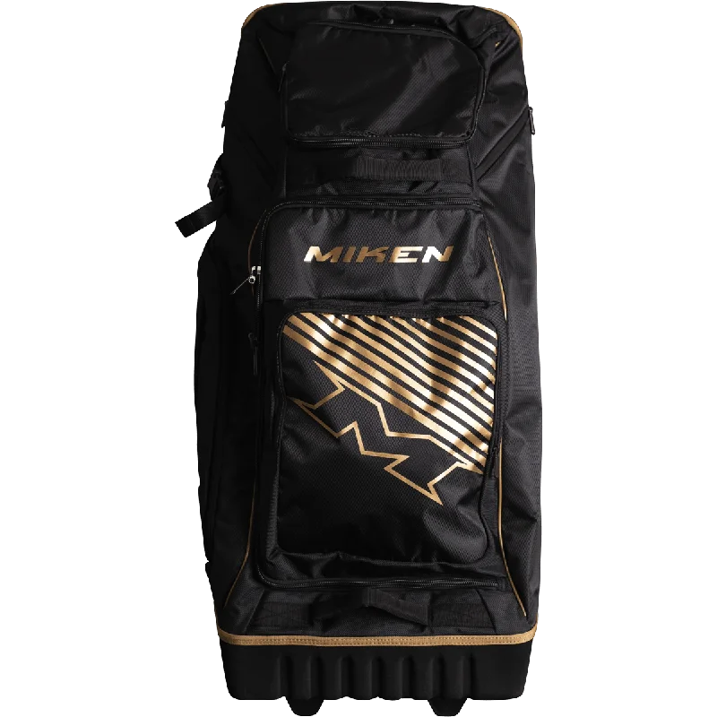 Shop Sale Items Miken Gold Edition Deluxe Slowpitch Wheeled Roller Bag - M-DLUXWB-BKGO