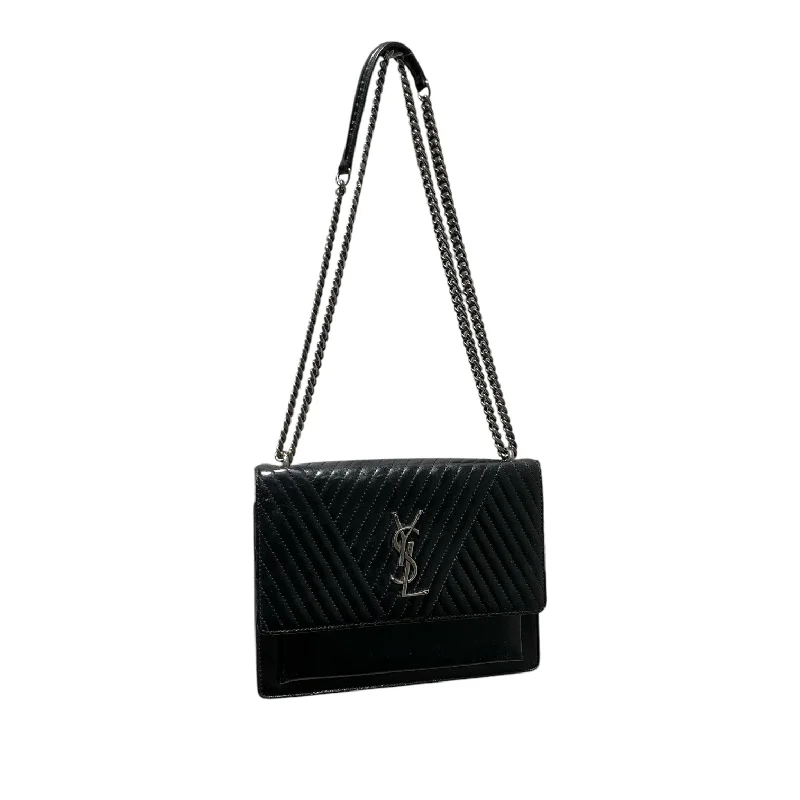Fashion Forward YVES SAINT LAURENT/Cross Body Bag/Leather/BLK/