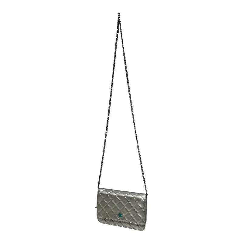 Elegant Fashion Offers CHANEL/Cross Body Bag/All Over Print/Leather/SLV/TEAL CC
