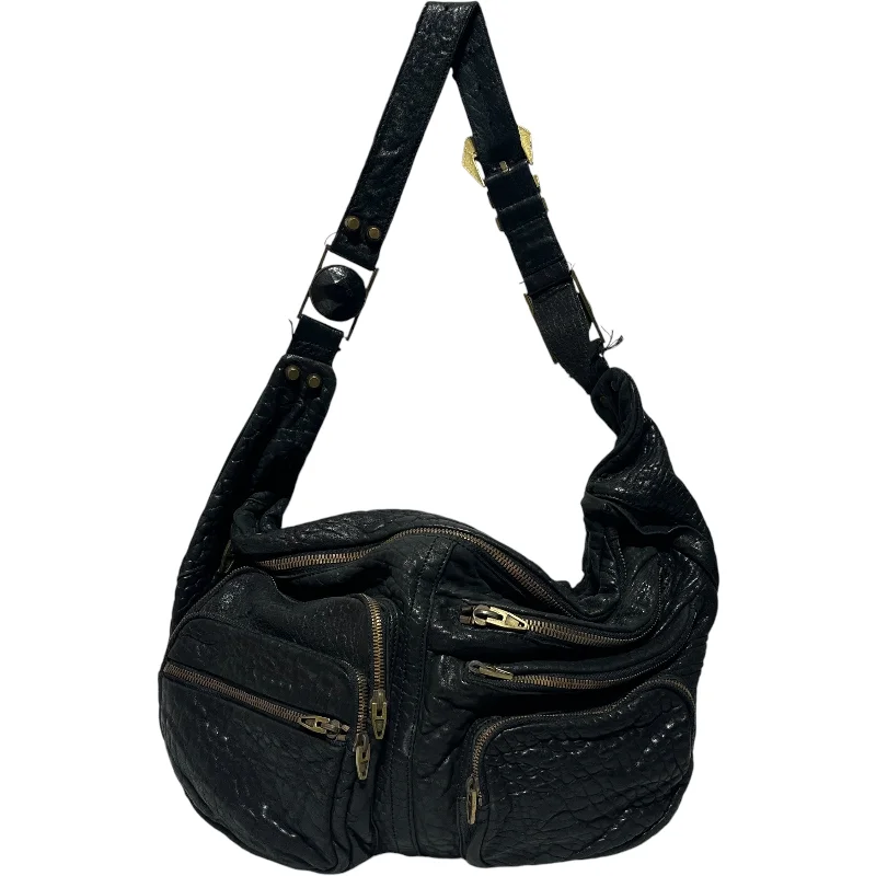 Chic And Edgy Alexander Wang/Cross Body Bag/Leather/BLK/