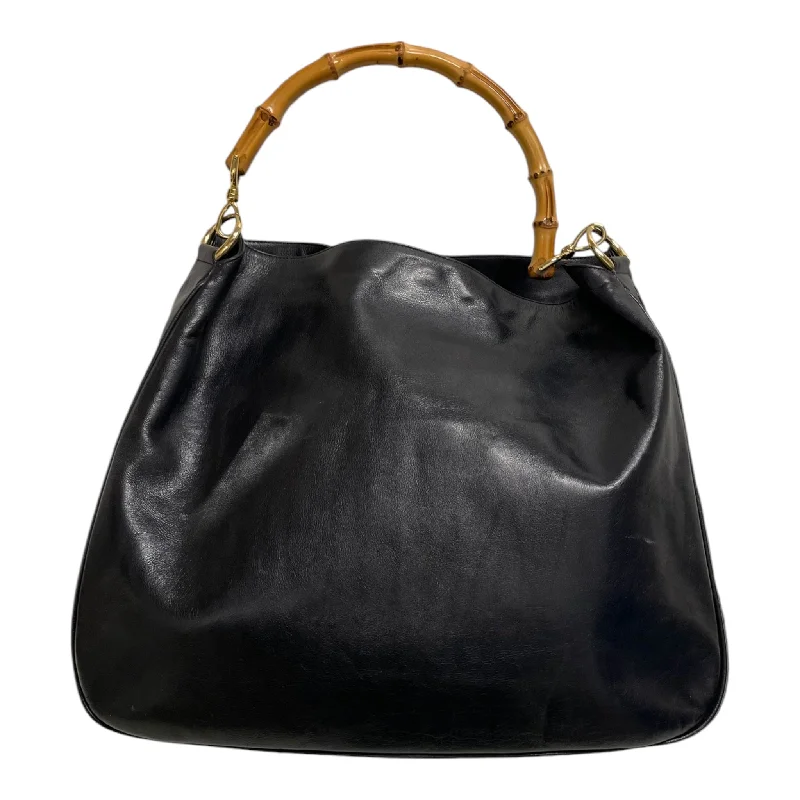 Seasonal Sale Bags GUCCI/Hand Bag/Leather/BLK/bamboo handle