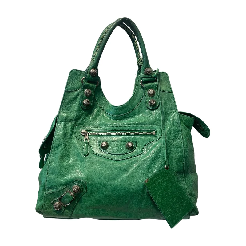 Fashion-Forward Offers BALENCIAGA/Hand Bag/Leather/GRN/Motocross