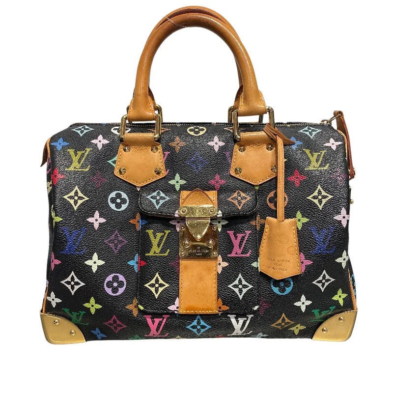 Romantic Valentine's Day Bags With Promotions LOUIS VUITTON/Hand Bag/Monogram/Leather/BLK/SPEEDY 30 MULTICOLOR