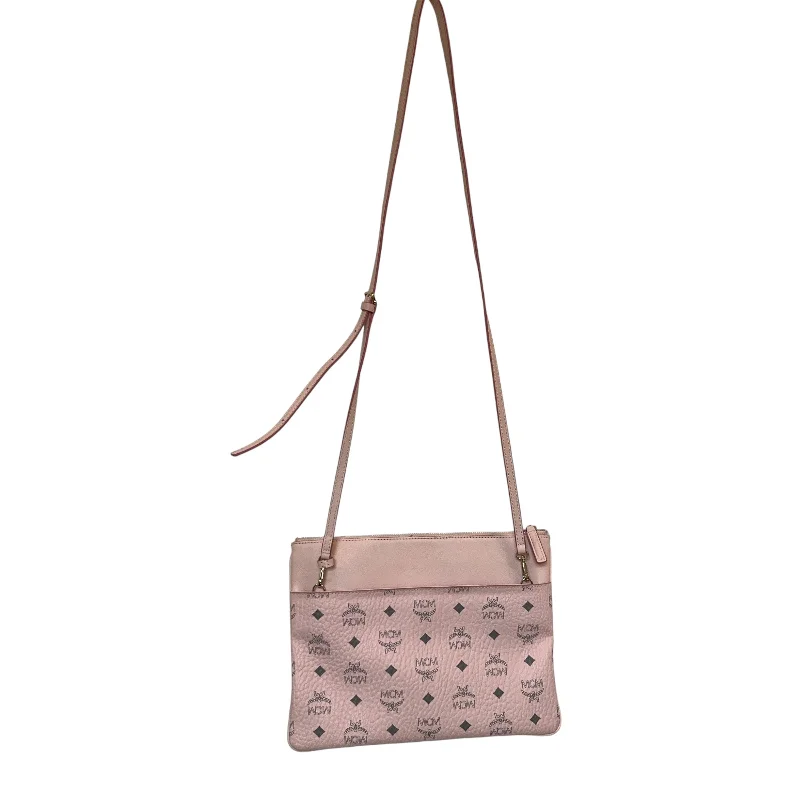 Durable Fashion Picks MCM/Pouch/Monogram/Leather/PNK/SILVER HARDWARE/GRY LOGO