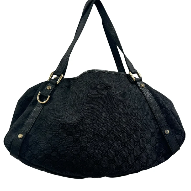 Stylish Deals GUCCI/Hand Bag/Monogram/BLK/BLK MONOGRM/SILVER WARE