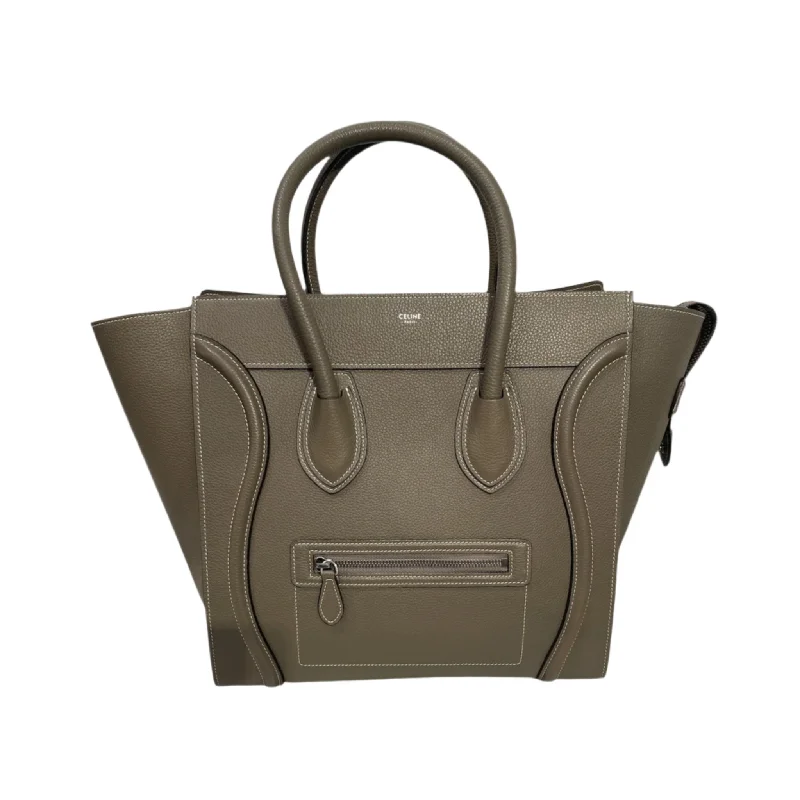 Compact Bags For Minimalist Travelers CELINE/Hand Bag/Leather/SLV/