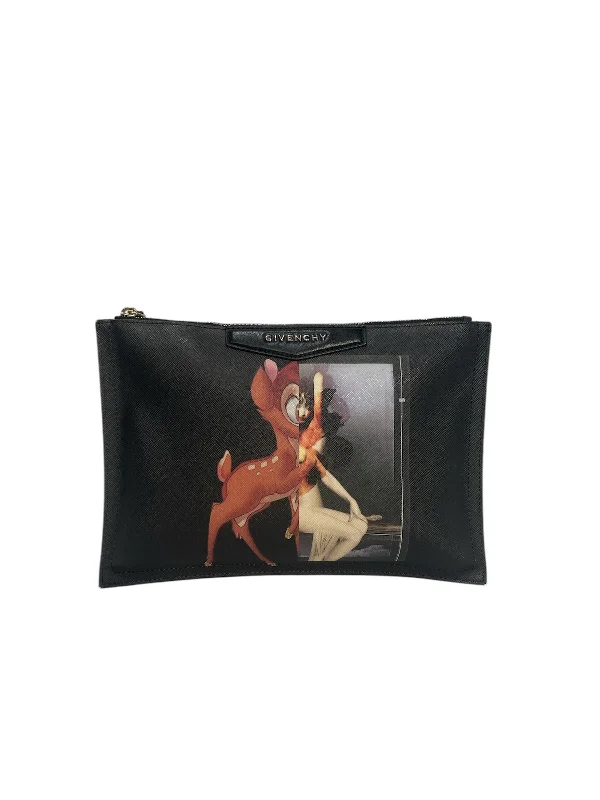 Stylish Bags For Fashion Influencers And Bloggers GIVENCHY/Pouch/Leather/BLK/