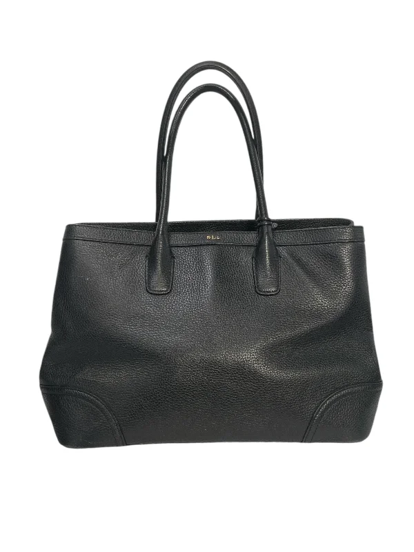 Bag For Luxury Lovers RALPH LAUREN/Hand Bag/Leather/BLK/