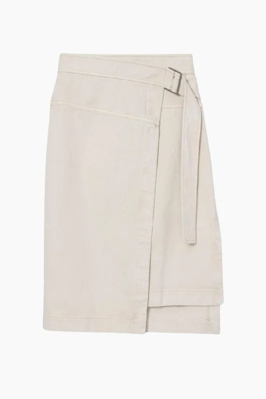 Holiday Glam 3.1 Phillip Lim Denim Wrap Skirt - Ecru