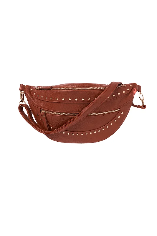 Stylish Bags For Fashion Bloggers With Promotions Tan Studded Bum Bag