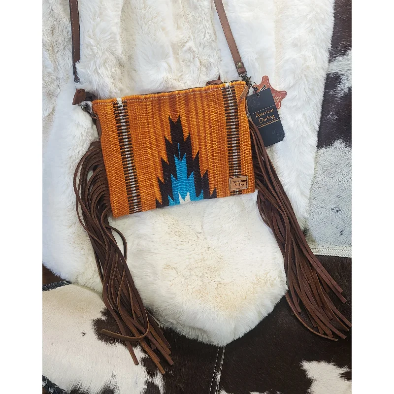 Winter Warehouse Sale American Darling Orange Blanket/Fringe Cross Body
