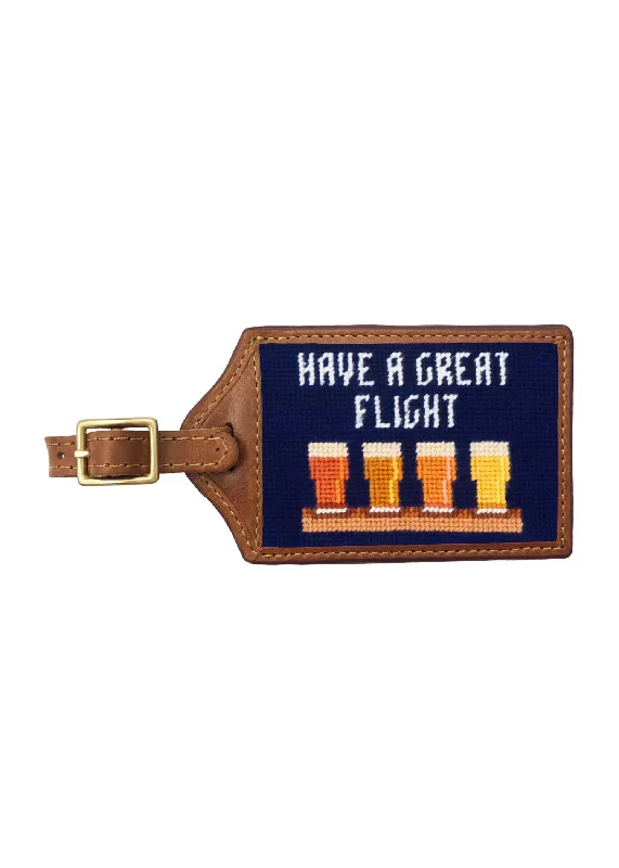 Chic Style, Always In Vogue BEER FLIGHT NEEDLEPOINT LUGGAGE TAG