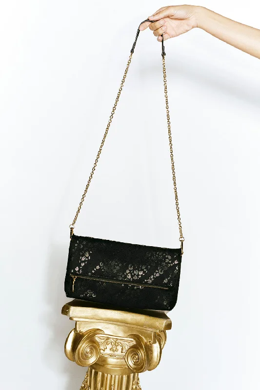Luxury Bags With Premium Materials And Craftsmanship Black Leopard Faux Suede Cross Body Bag Luxury Bags With Premium Materials And Craftsmanship Black Leopard Faux Suede Cross Body Bag