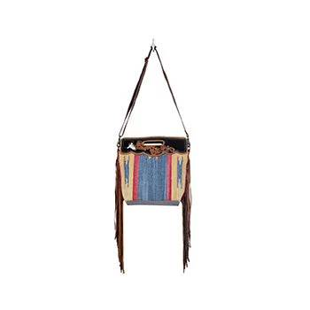 Luxury Bags With Premium Materials And Craftsmanship Blue Stream Hand-Tooled Bag