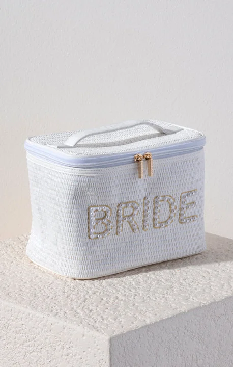 Timeless Elegance Sale Bride Cosmetic Bag ~ White