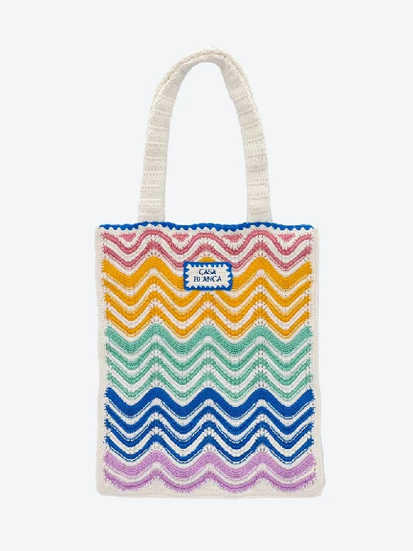 Trendy Bags For Sales Knit wave crochet bag