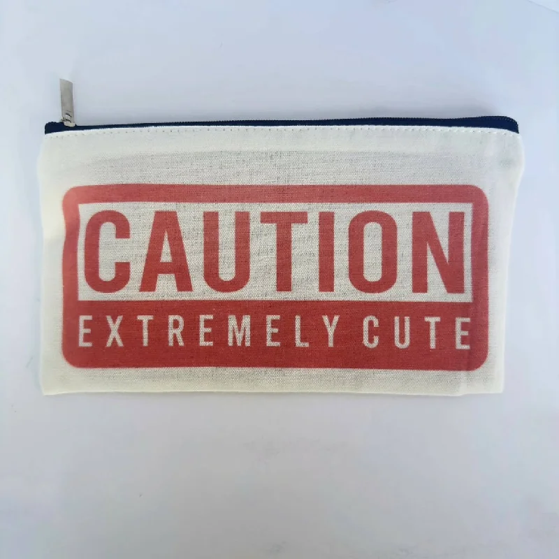 Elevated Casual Discounts Caution Zipper Pouch