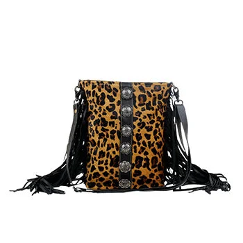 Sustainable Fashion Extravaganza Cool Pool HairOn Bag & Fringe Leopard Print Bag