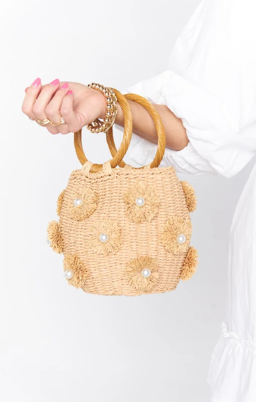 Trendy Fashion Sale Elia Straw Bag ~ Natural/White
