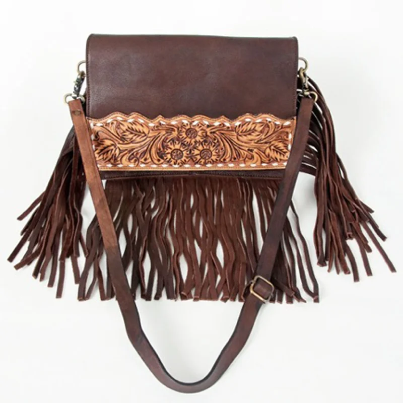 Sophisticated Street Style Offers American Darling Floral Leather Fringe Bag