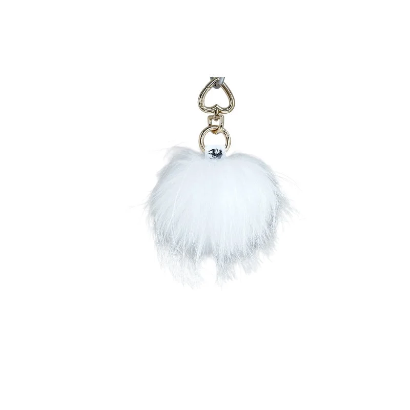 Budget Friendly Fox Fur Pom Pom Key Ring
