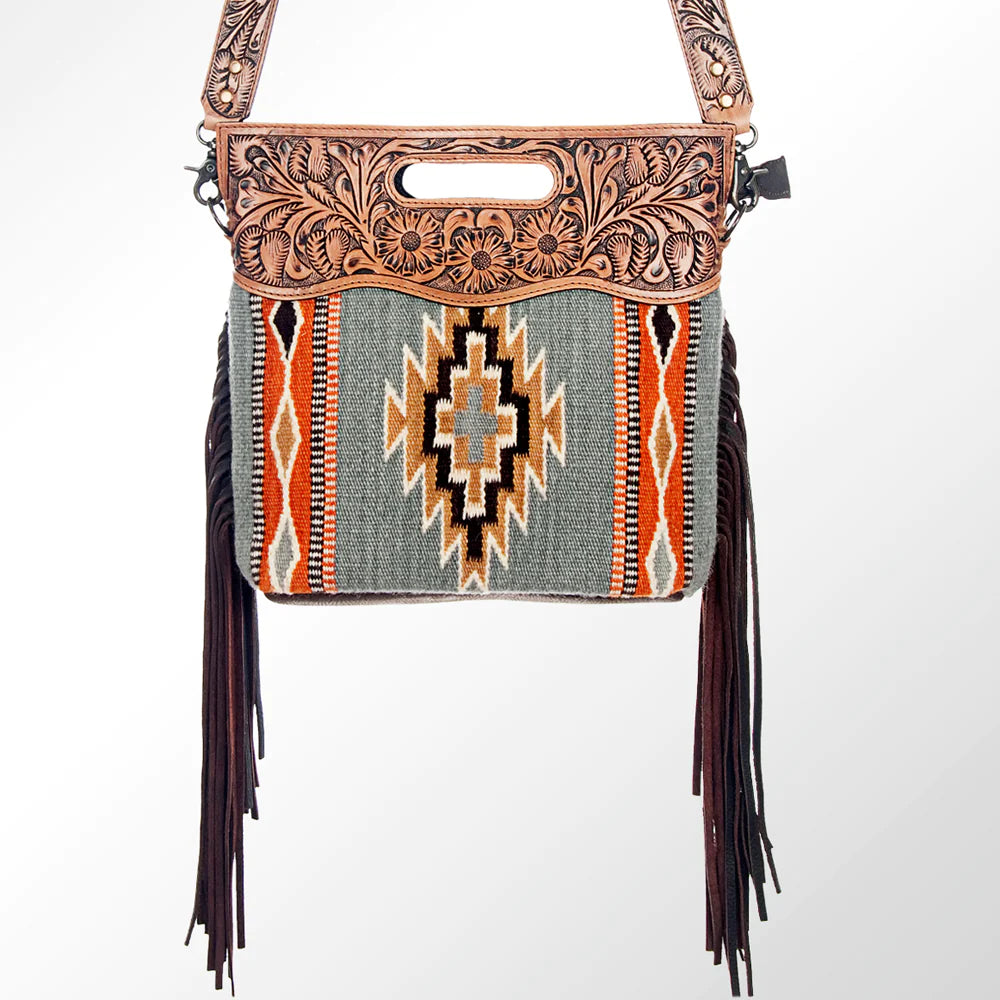 Luxury Bags For Working Professionals American Darling Grey Aztec Cross Body
