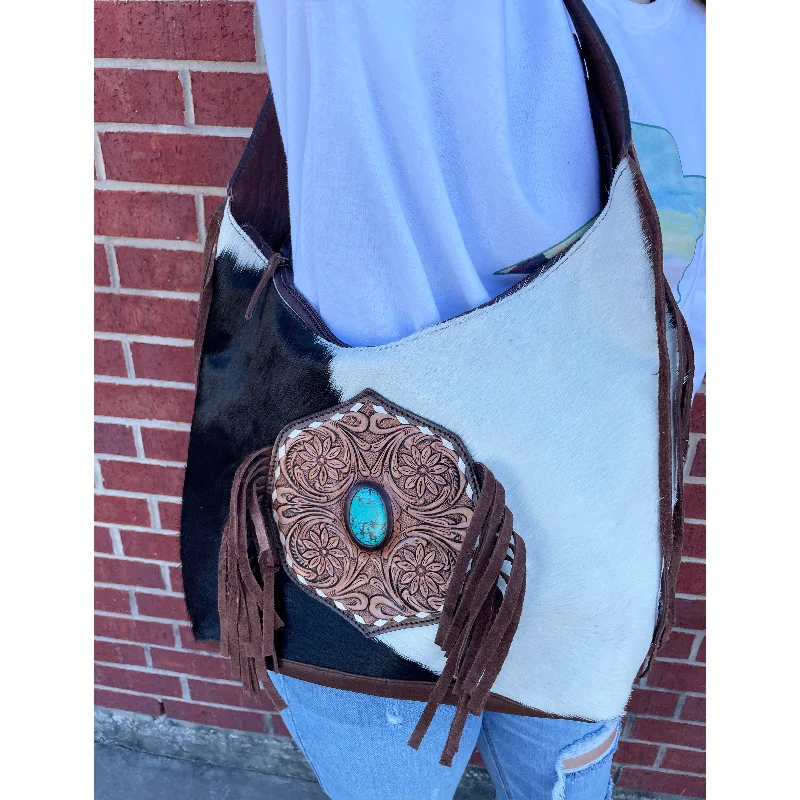 Spacious Bags With Holiday Promotions American Darling Hide & Fringe w/ Turquoise Stone Spacious Bags With Holiday Promotions American Darling Hide & Fringe w/ Turquoise Stone