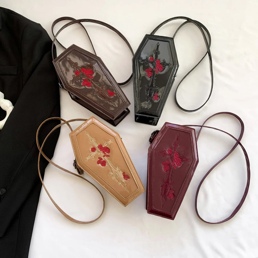 Seasonal Picks Instant Shipping! Rose Cross Coffin Bag